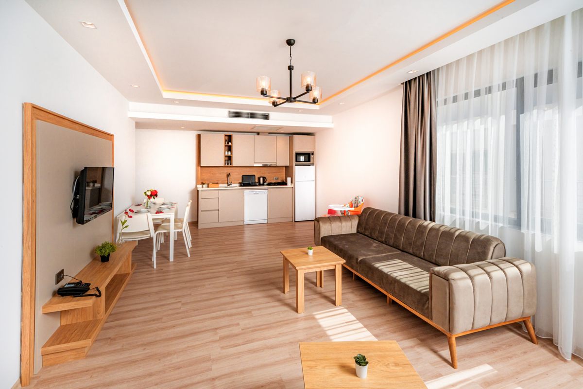 Family Suite Mutfak ve Yemek Alanı